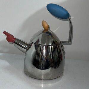 Michael Graves Tea Kettle Red Whistle Vintage 1990 Signed
Teapot Stainless Steel